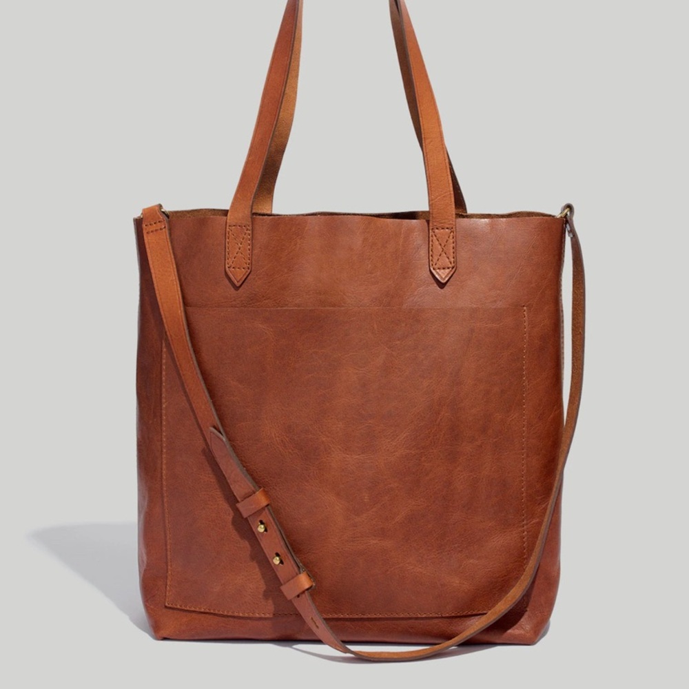 Madewell Medium Transport Tote (English Saddle)